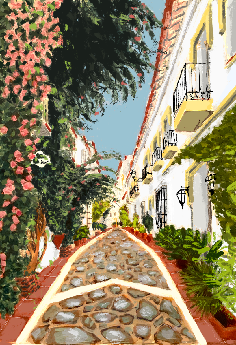 Marbella Walk Through the Old Town - Giclée Archival Print