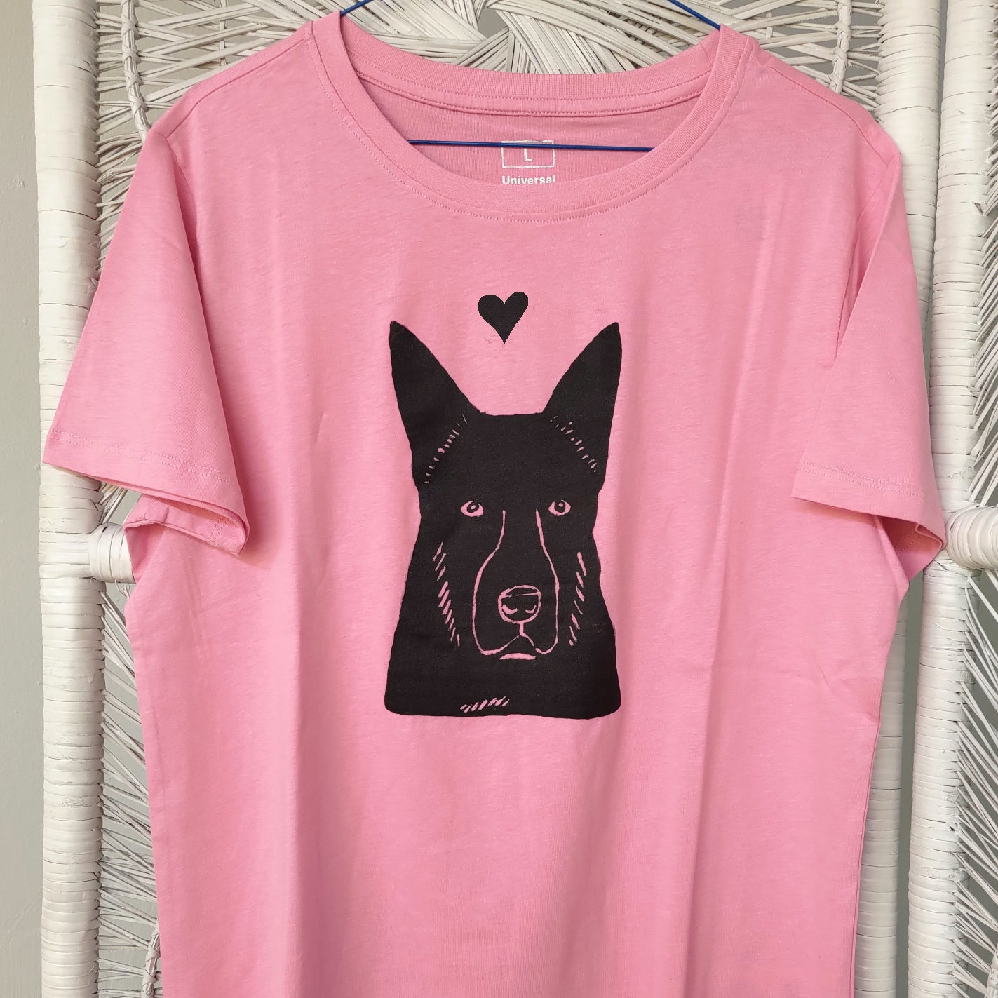 Handmade German Shepherd Love on soft cotton t-shirt