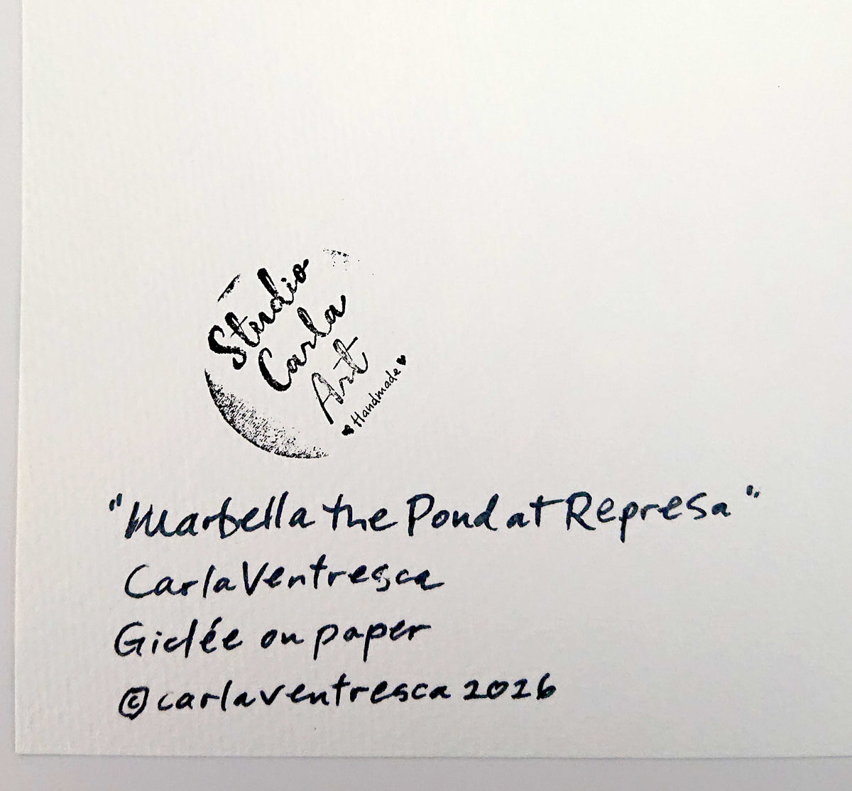 Marbella the Pond at Represa - Giclée Archival Print