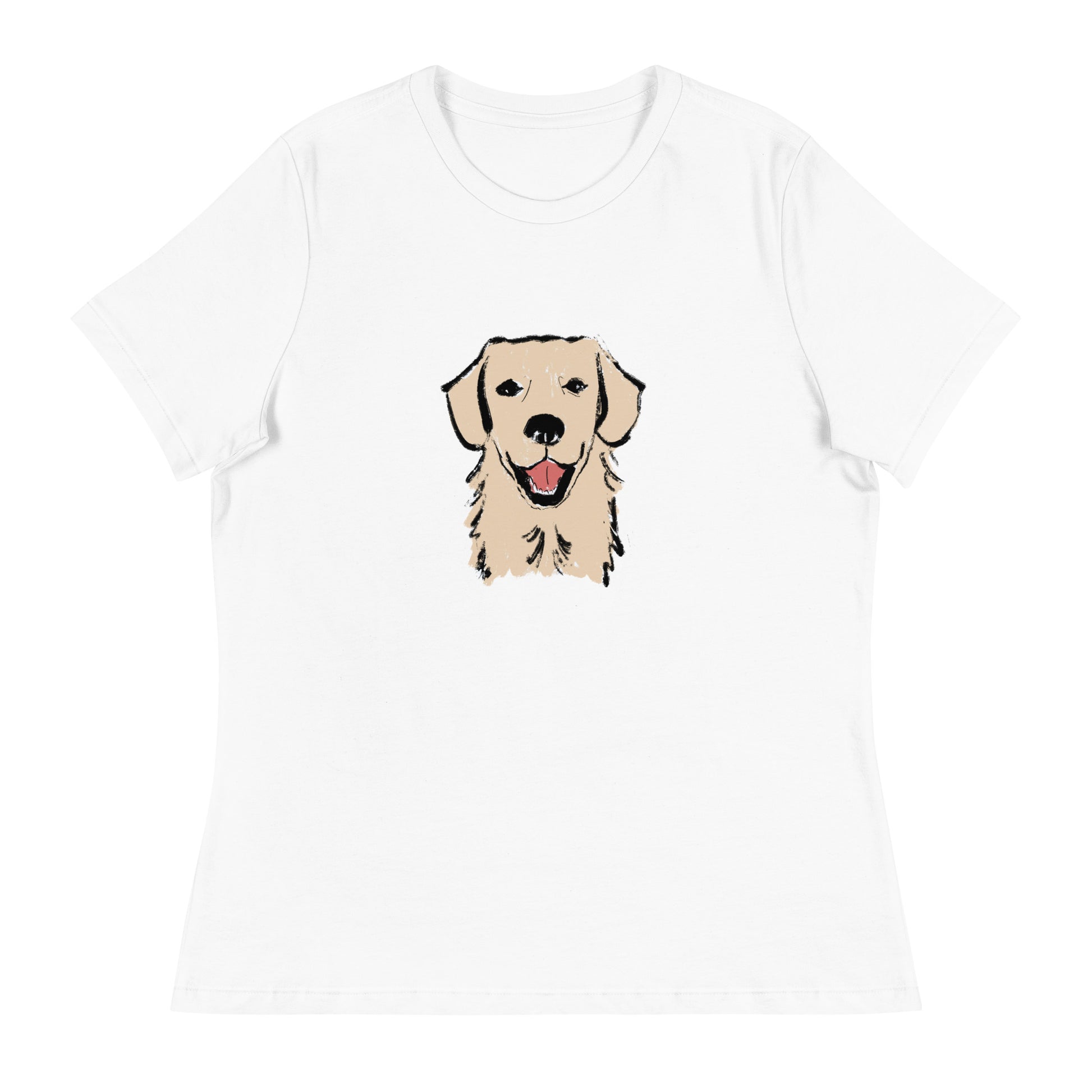 Golden Retriever on Women's Relaxed T-Shirt