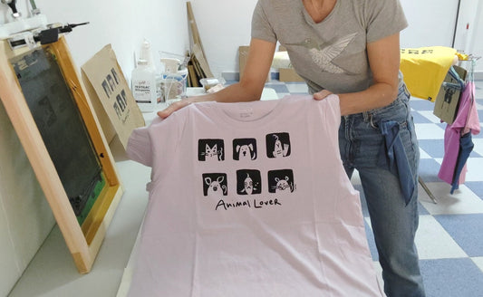 Carla Ventresca animal lover screen printing