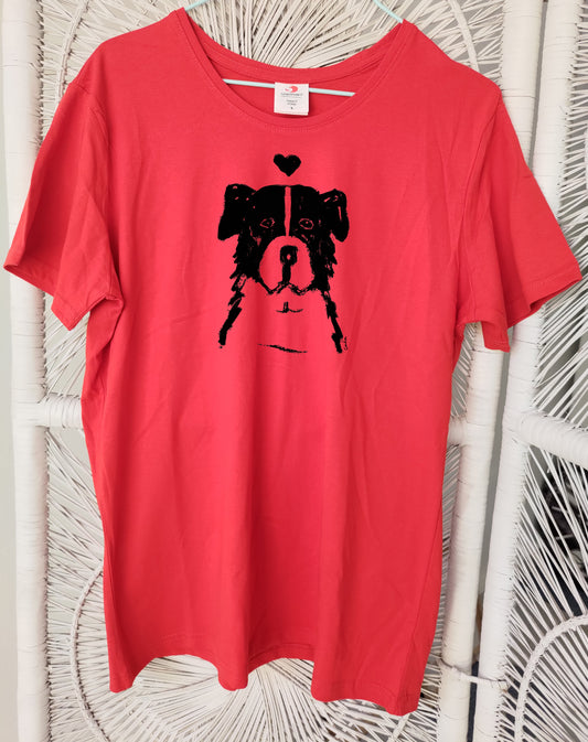 Border Collie English Shepherd dog handmade t-shirt by Studio Carla Ventresca Miller Art