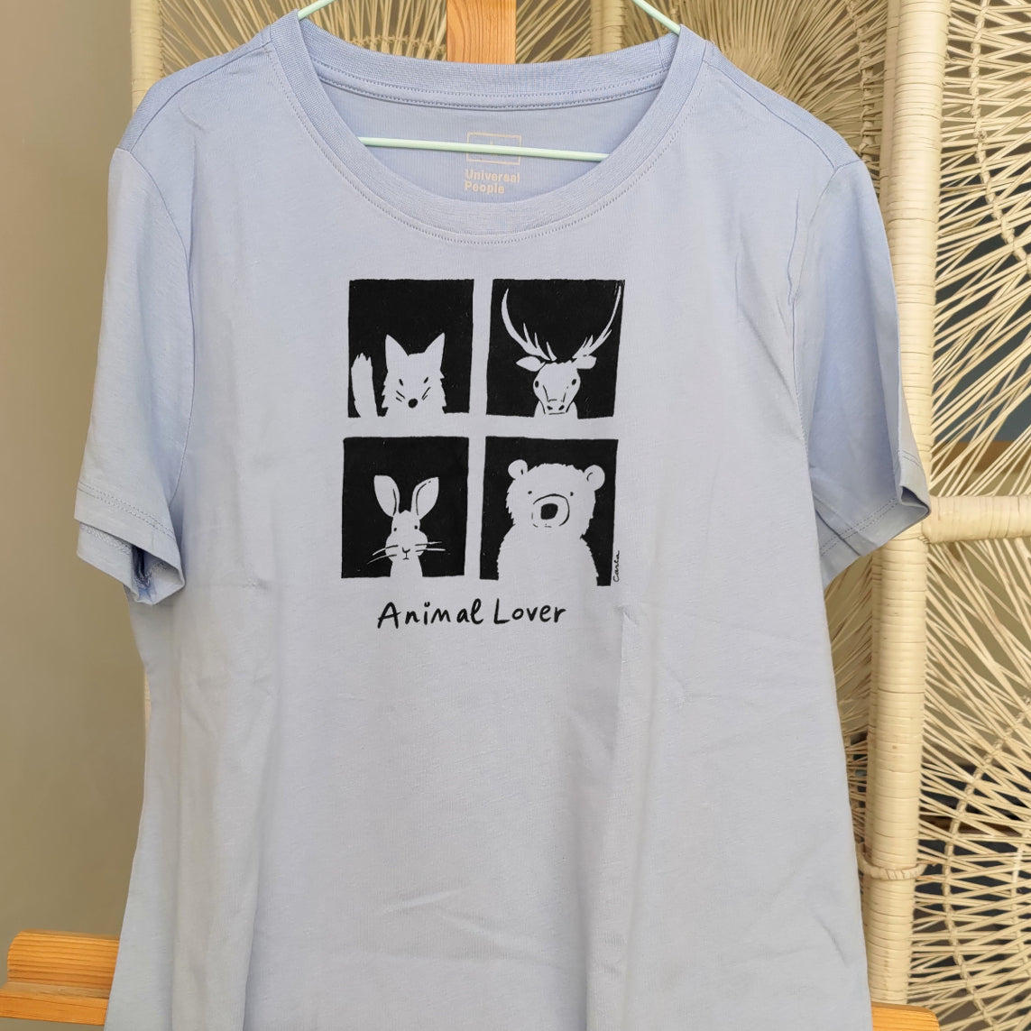 Handmade Forest Animal Lover on soft cotton t-shirt