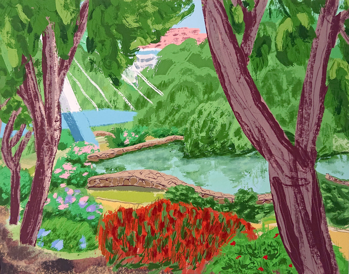 Marbella the Pond at Represa - Giclée Archival Print
