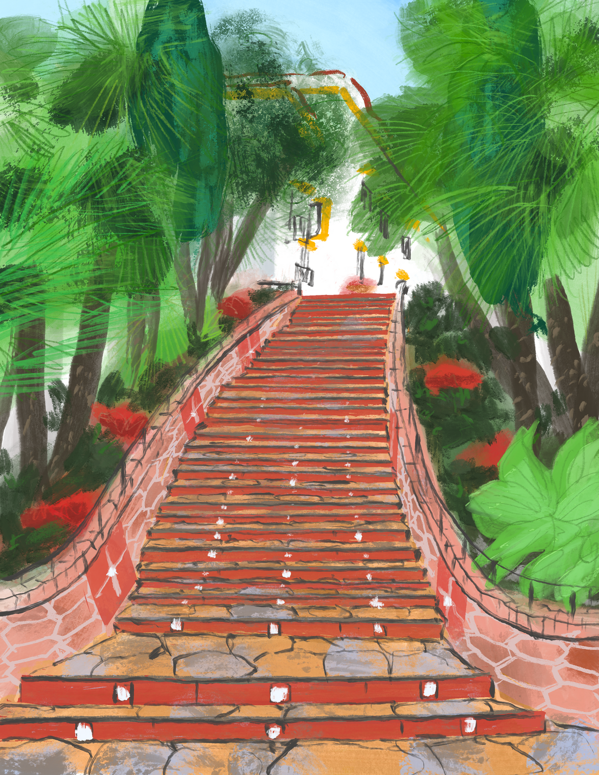 Stairs to Old Town Marbella - Giclée Archival Print