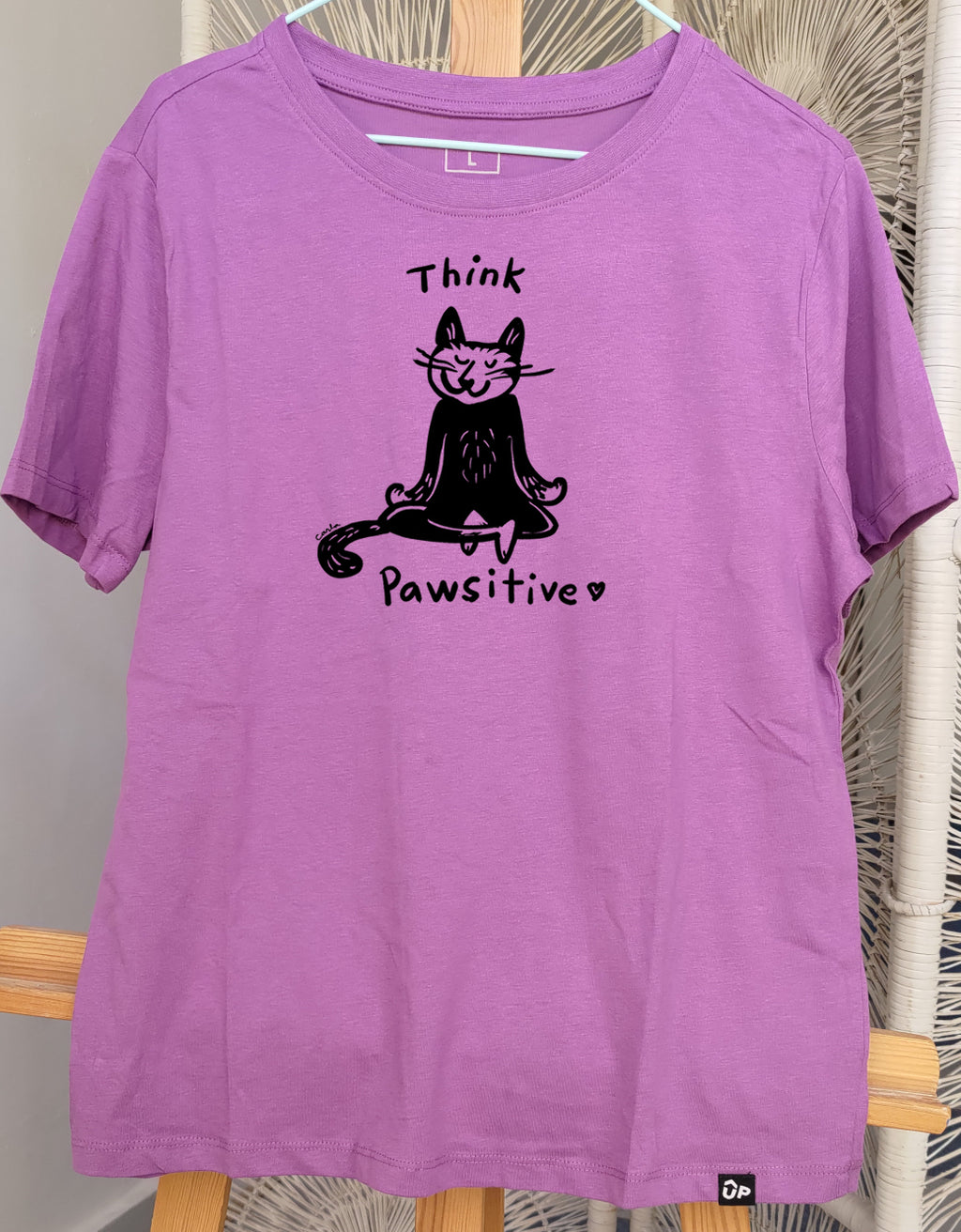 Handmade meditating yoga black tuxedo cat by Carla Ventresca