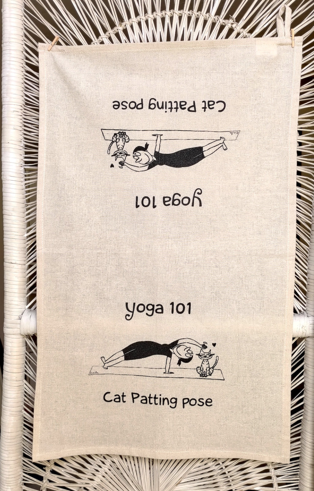 Yoga cat patting pose Carla Ventresca Studio Carla Art