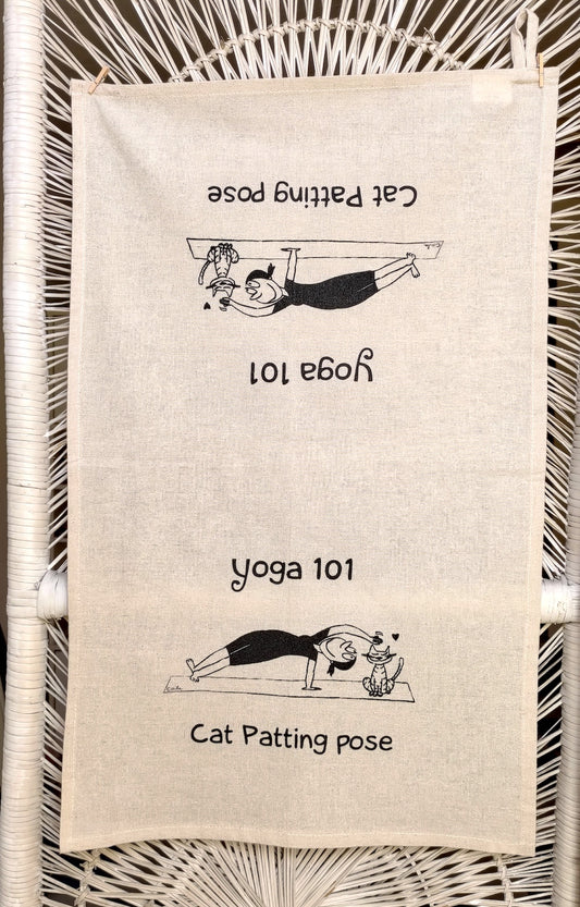 Yoga cat patting pose Carla Ventresca Studio Carla Art