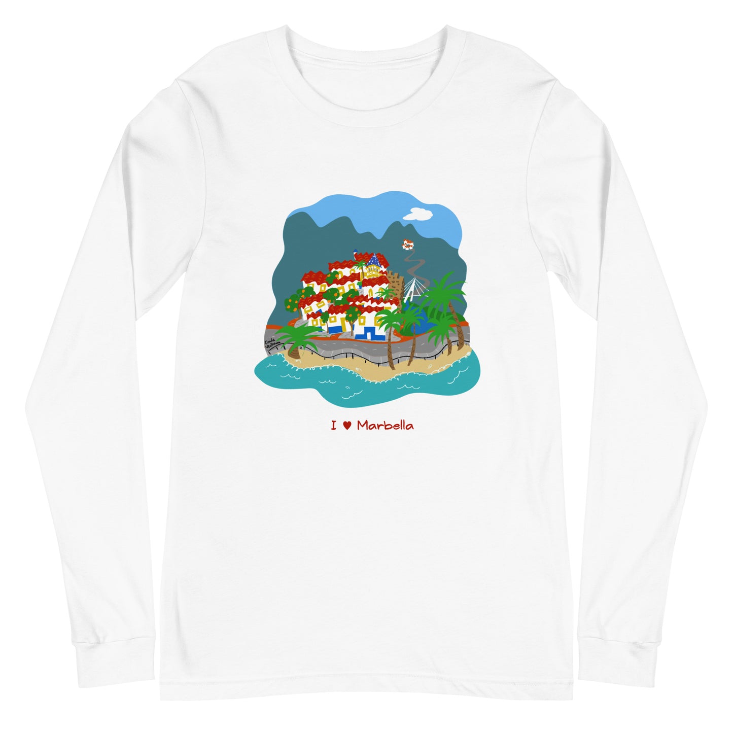 Marbella Old Town Unisex Long Sleeve Tee