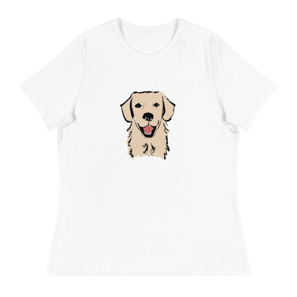 Golden Retriever on Women's Relaxed T-Shirt