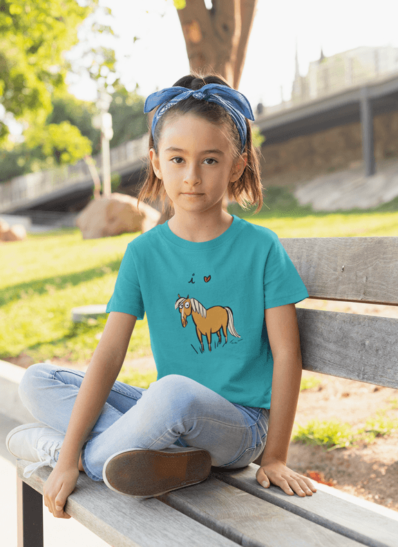 I Love Horses Girl's Princess T-Shirt