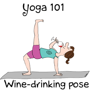 Yoga 101 Wine Drinking Pose Mug