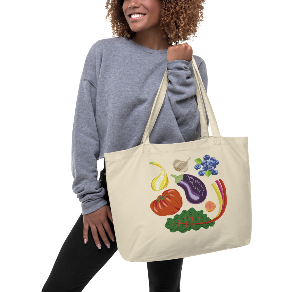 Farmer's Market Large Organic Tote Bag