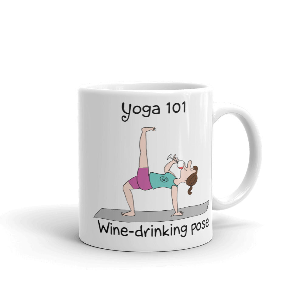 Yoga 101 Wine Drinking Pose Mug