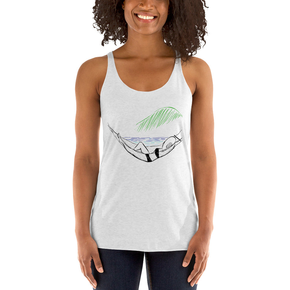 Beachside Women's Key West Customizable Coastal Triblend Racerback Tank