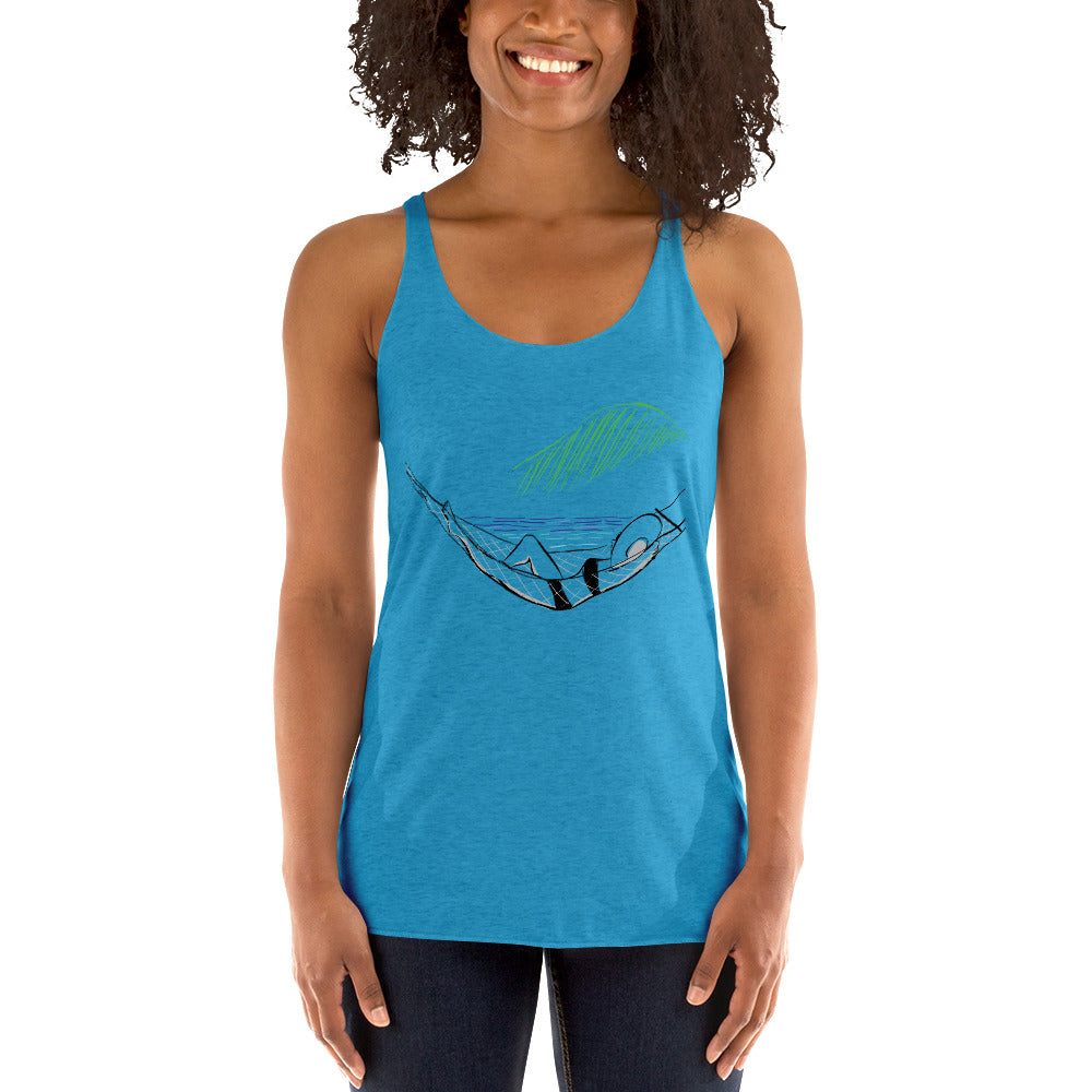 Beachside Women's Key West Customizable Coastal Triblend Racerback Tank