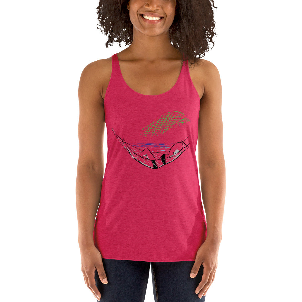 Beachside Women's Key West Customizable Coastal Triblend Racerback Tank