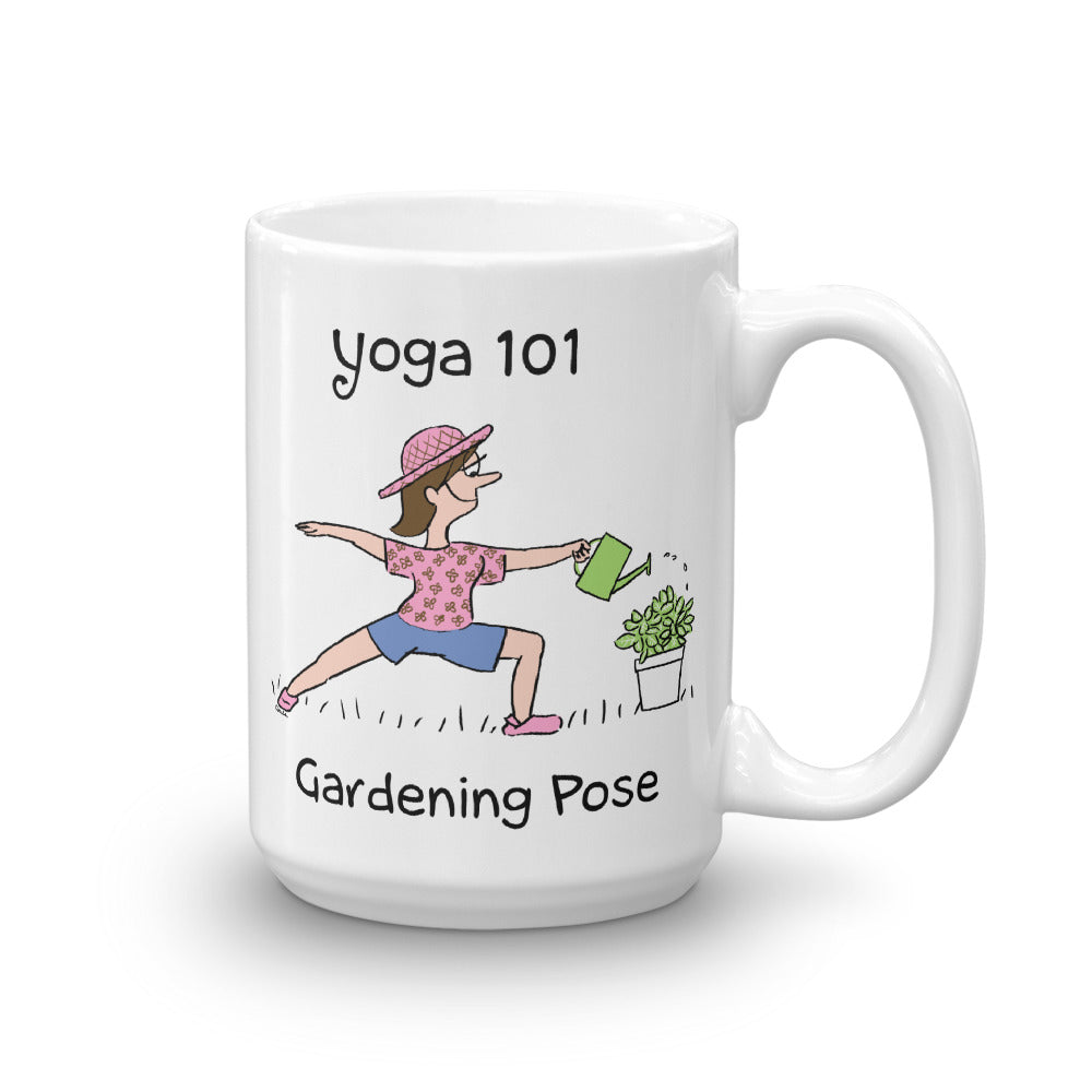 Funny yoga gift gardening lover pose 