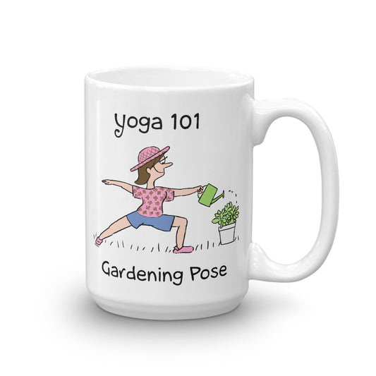 Funny yoga gift gardening lover pose 