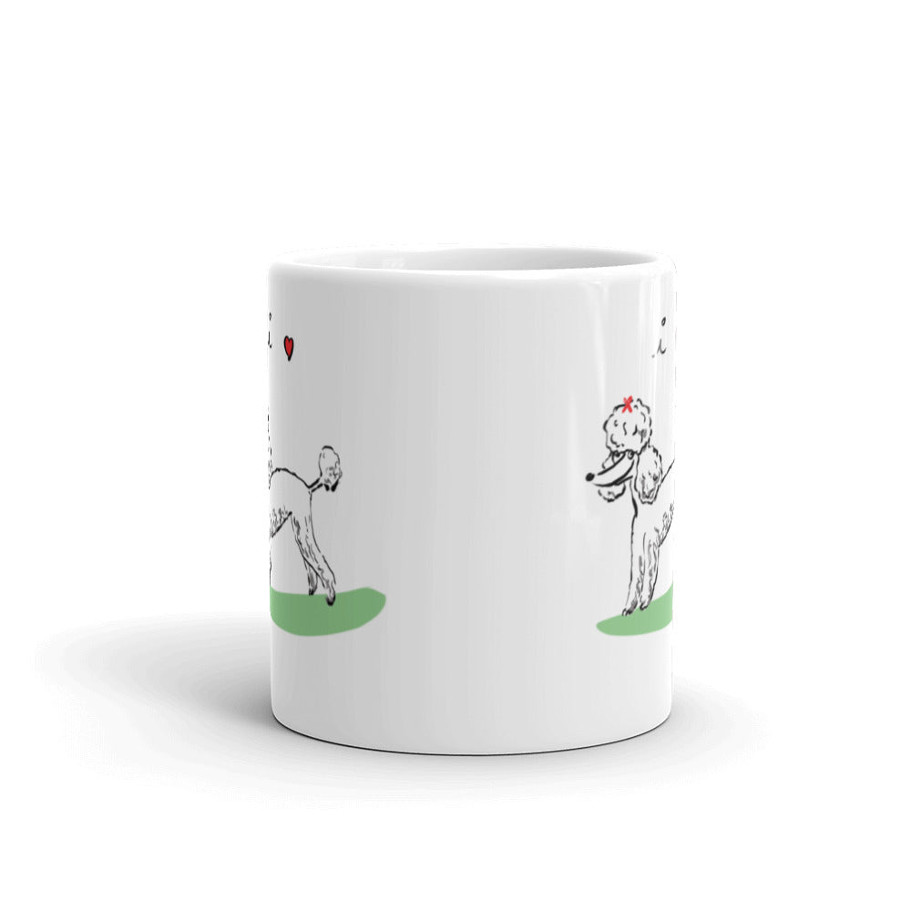 I Heart Poodles mug