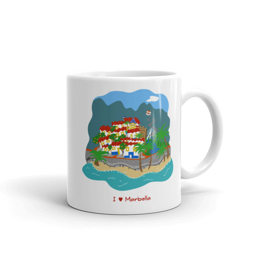 Marbella old town mug by Carla Ventresca