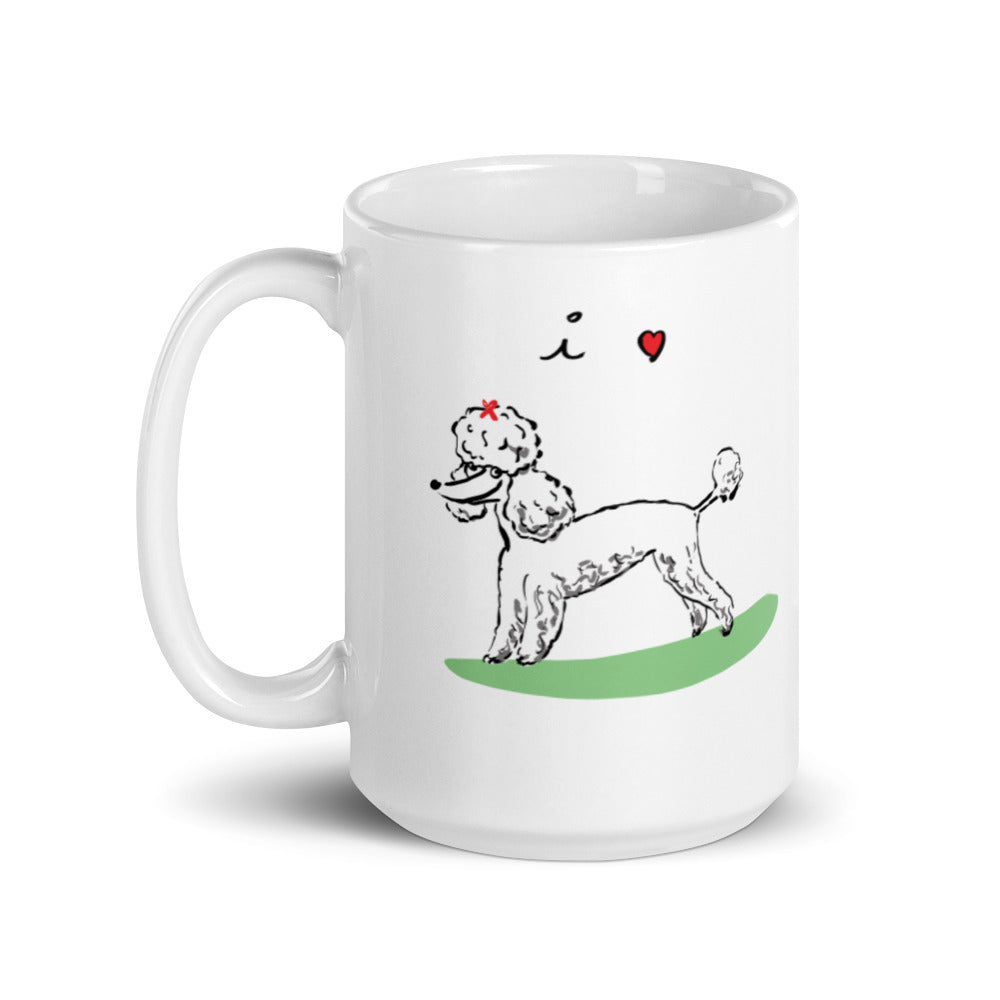 I Heart Poodles mug