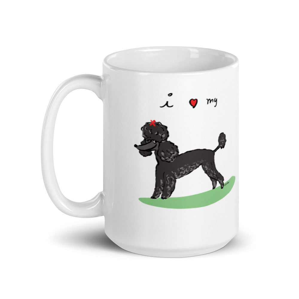 I heart Standard Poodles coffee mug