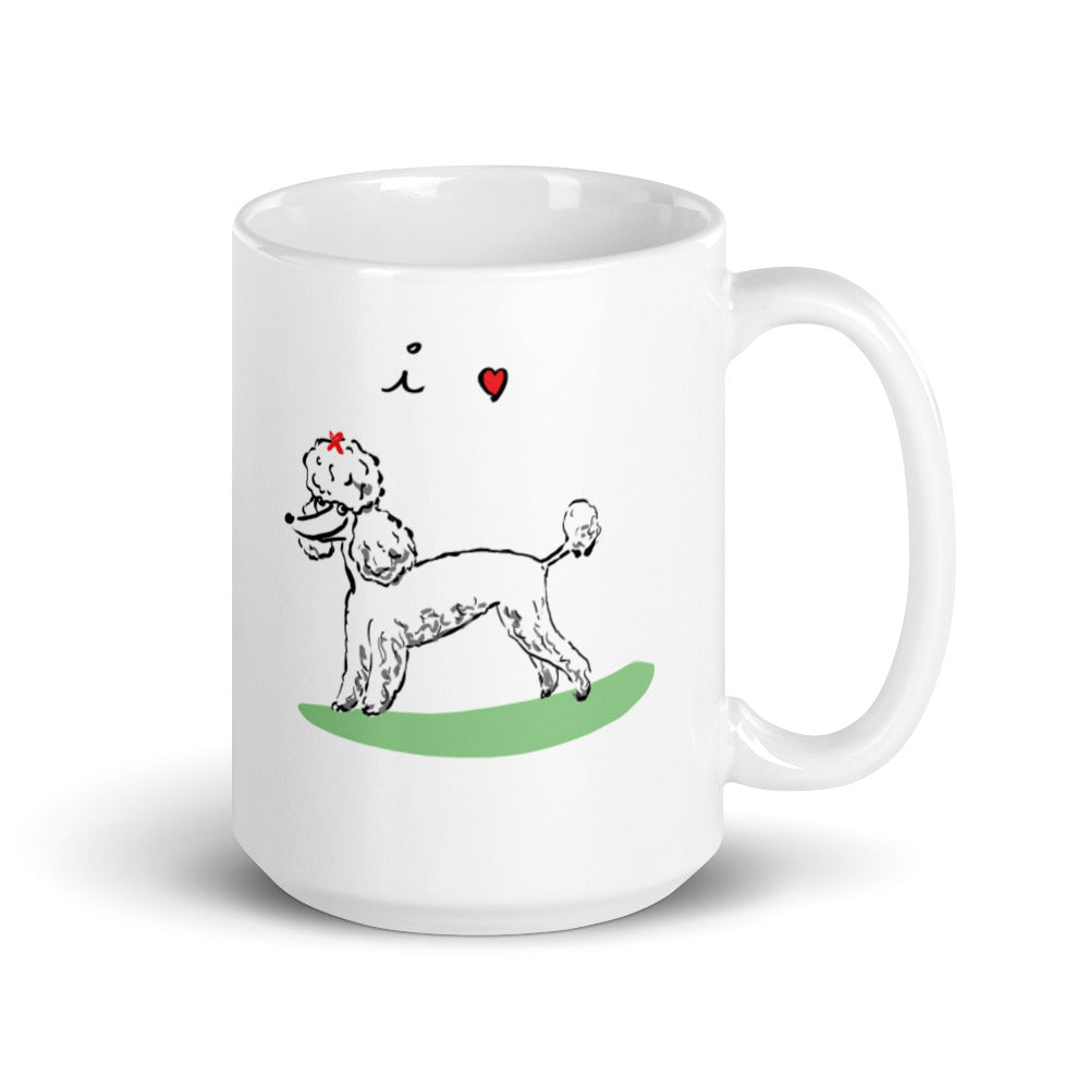 I Heart Poodles mug