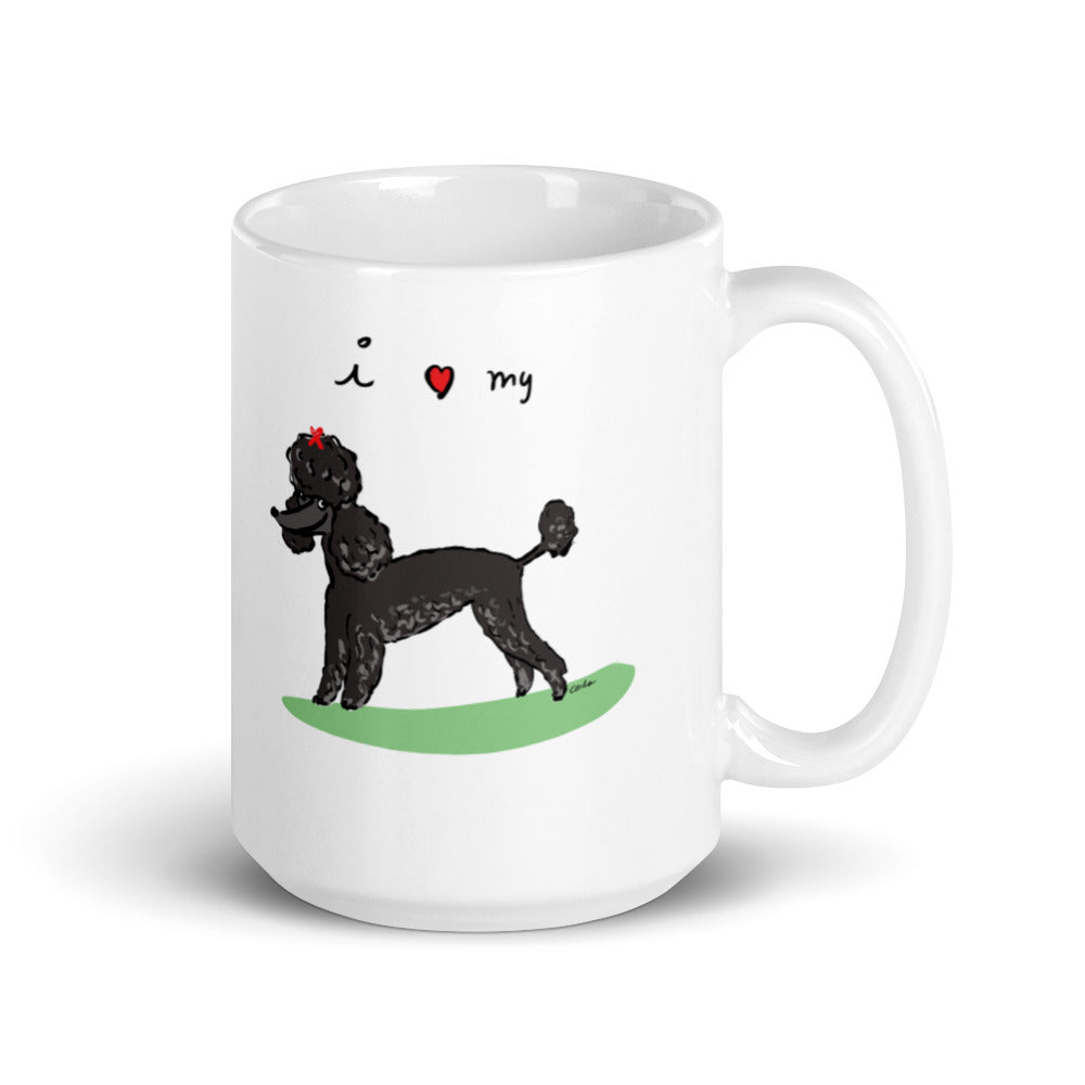 I heart Standard Poodles coffee mug