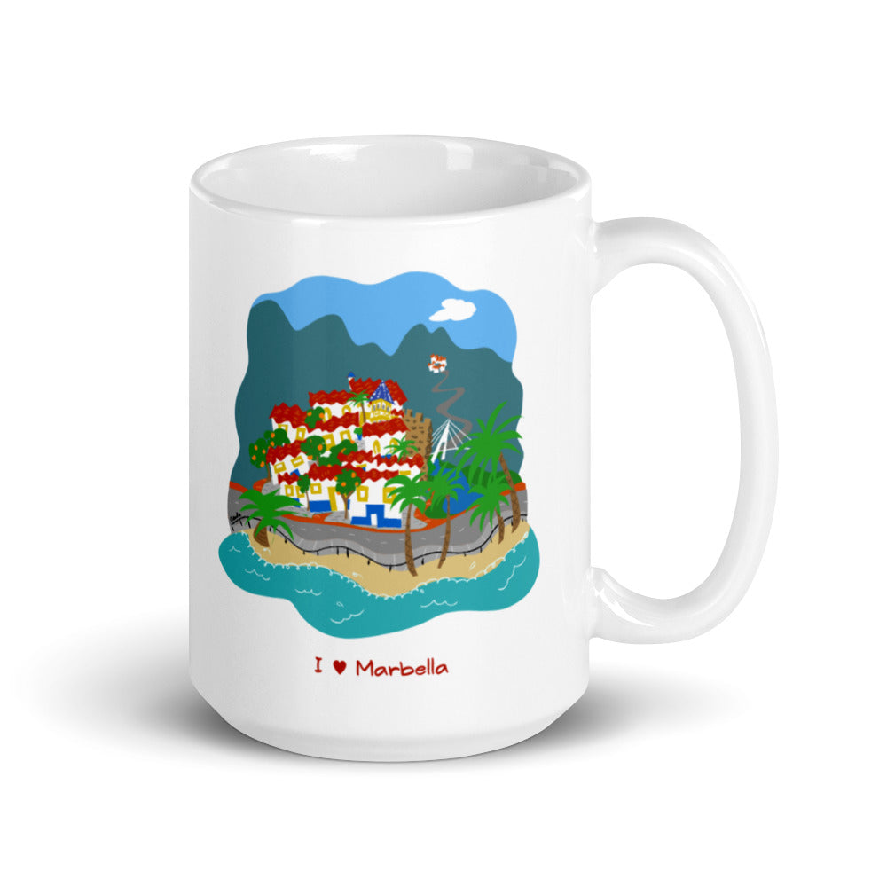 Marbella old town mug by Carla Ventresca